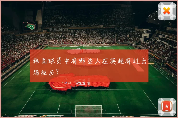 韩国球员中有哪些人在英超有过出场经历？